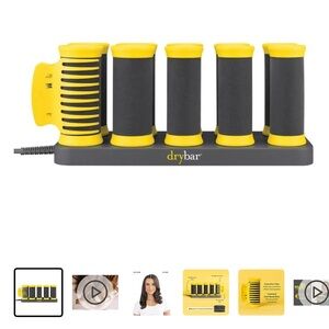 Drybar Vibrant Yellow and Black Roller Set